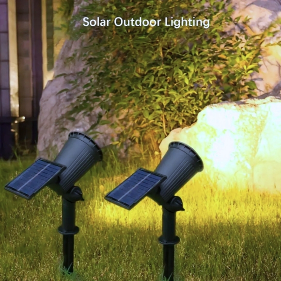 Solar Lights 9 LED Solar Landscape Lights Outdoor IP44 Waterproof 4PK - Picture 4 of 8